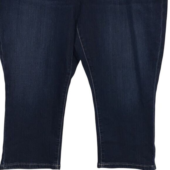 Chaps Fit Shape Sculpt Slimming Capri Jeans Size 16 Dark Wash Denim Comfortable - Picture 5 of 11